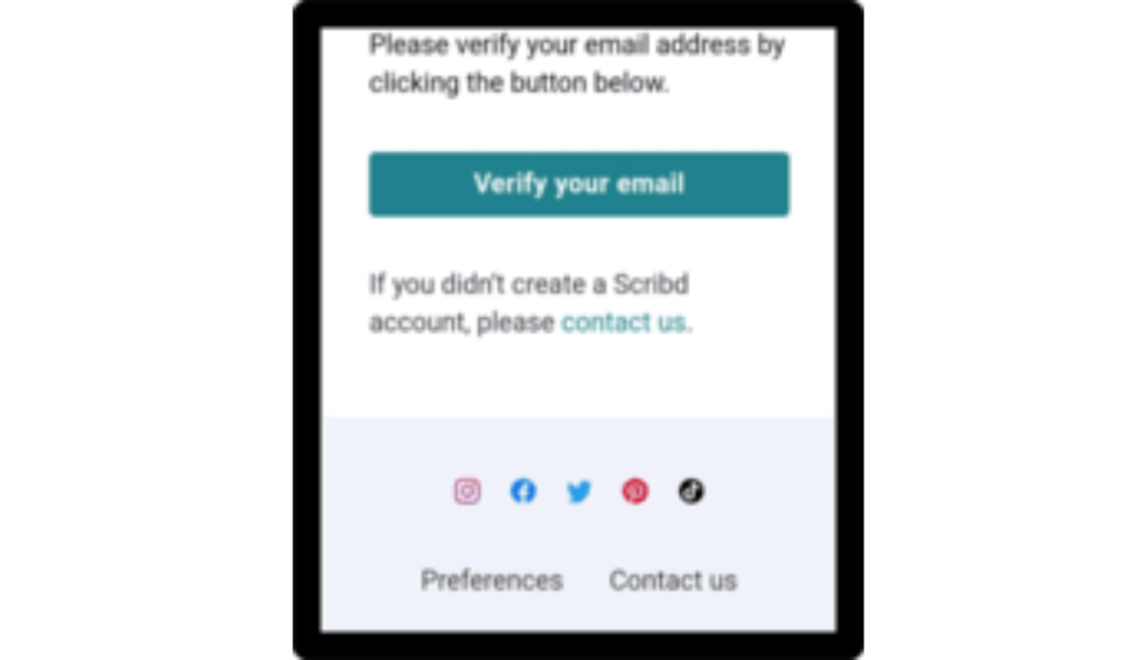 verification email design