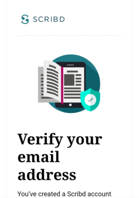 Scribd- verification email design