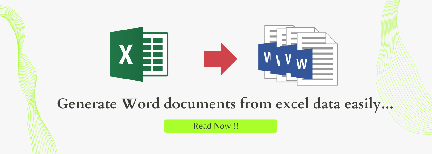 generate word document from excel data